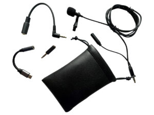 Lavalier Mikrofon mit Tasche und Adapter